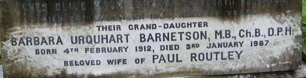 Barnetson grave detail