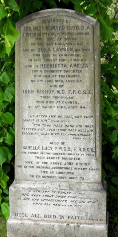 Gravestone of Isabella Lucy Bird