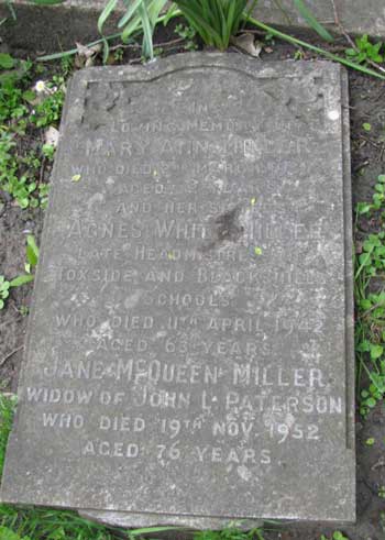 Agnes Miller gravestone